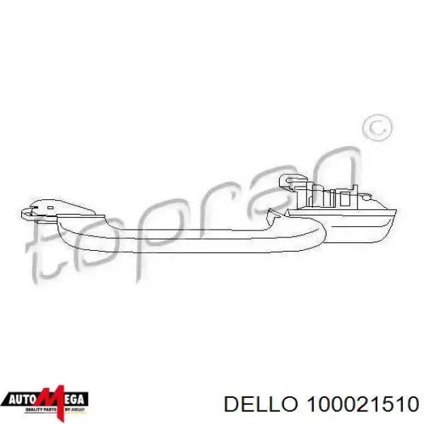 Manija exterior izquierda de puerta delantera 100021510 Dello/Automega