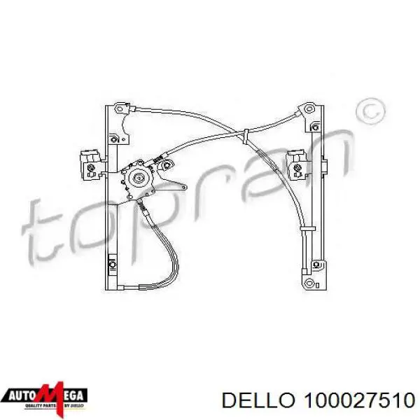 100027510 Dello/Automega mecanismo de elevalunas, puerta delantera derecha