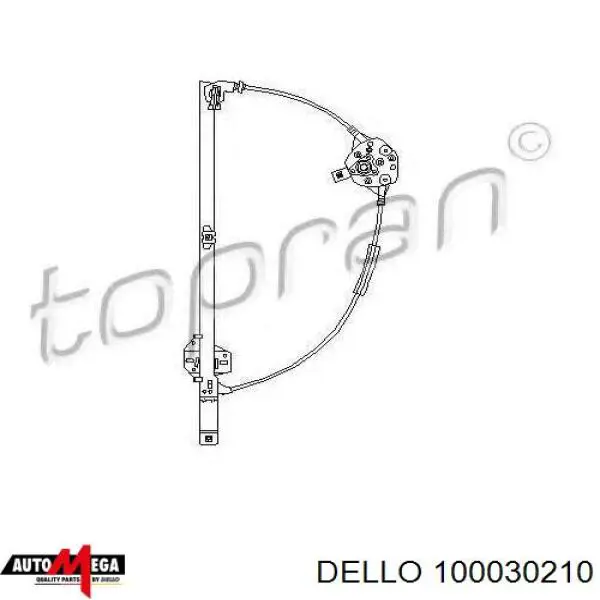 100030210 Dello/Automega mecanismo de elevalunas, puerta delantera izquierda