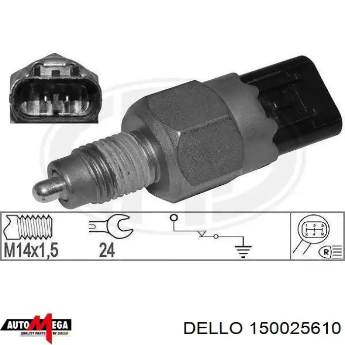 150025610 Dello/Automega interruptor, piloto de marcha atrás