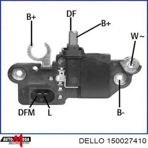 150027410 Dello/Automega regulador de rele del generador (rele de carga)