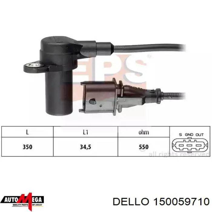 150059710 Dello/Automega sensor de cigüeñal