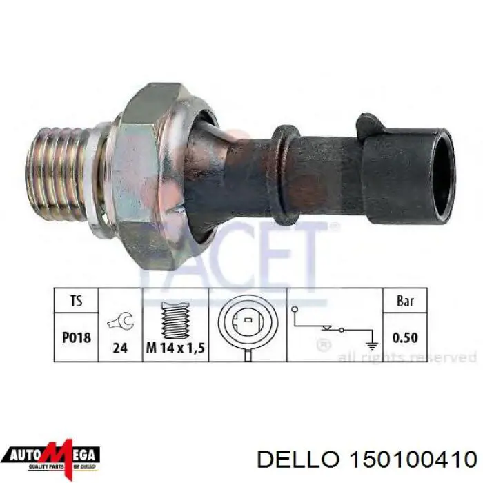 Indicador, presión del aceite Fiat 500 312