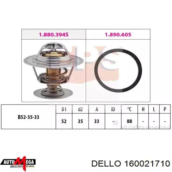 160021710 Dello/Automega termostato