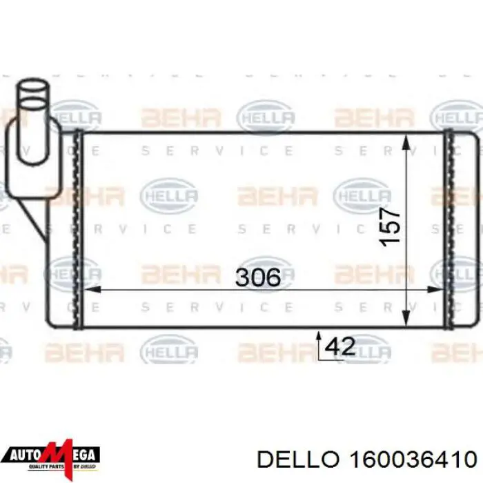 160036410 Dello/Automega radiador de calefacción