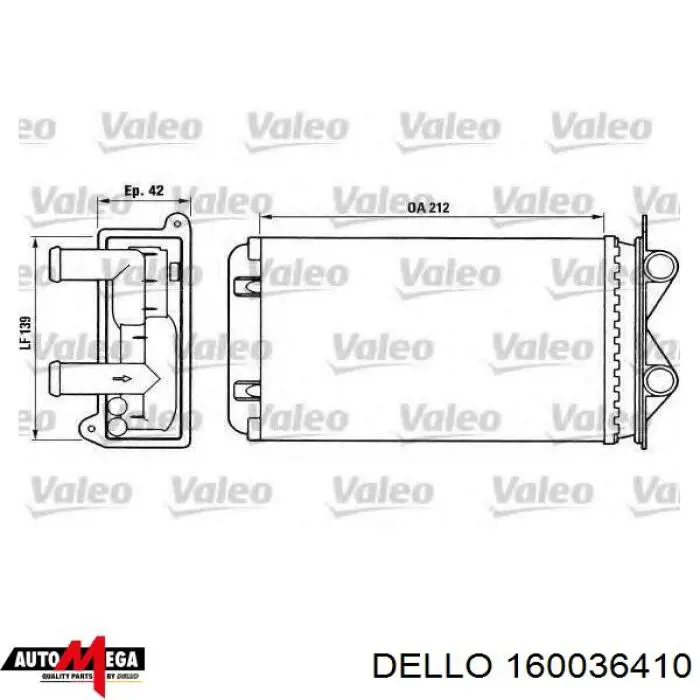 Radiador de calefacción Volkswagen Transporter 70B, 70C, 7DB, 7DK, 70J, 70K, 7DC, 7DJ