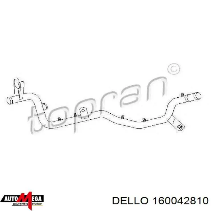 160042810 Dello/Automega manguera (conducto del sistema de refrigeración)