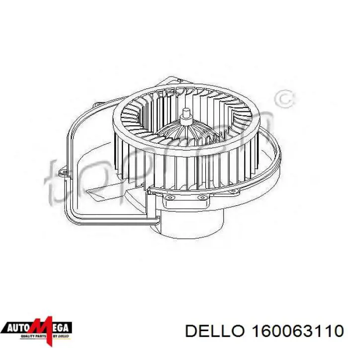 160063110 Dello/Automega motor eléctrico, ventilador habitáculo