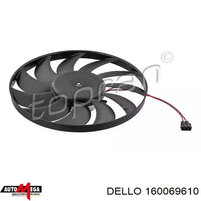 160069610 Dello/Automega ventilador (rodete +motor refrigeración del motor con electromotor completo)