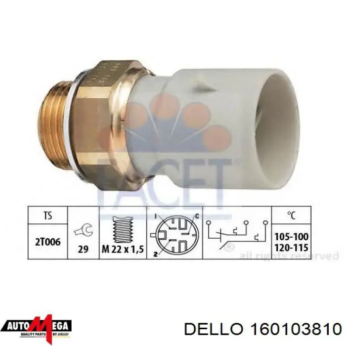 160103810 Dello/Automega Interruptor térmico