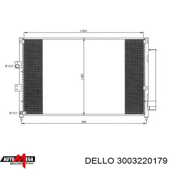 3003220179 Dello/Automega rótula barra de acoplamiento exterior