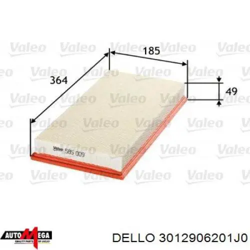 Filtro de aire Volkswagen Golf 4 1J1