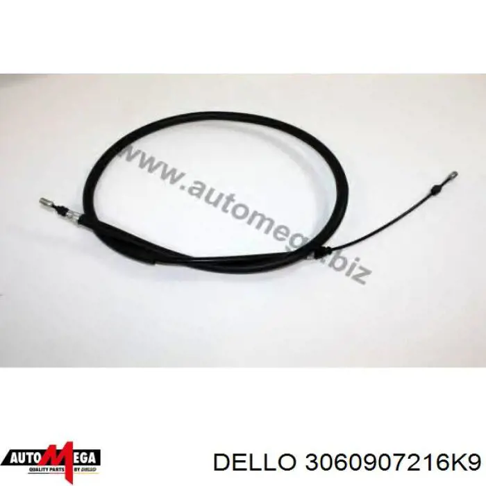 306 090 721 6K9 Dello/Automega cable de freno de mano trasero derecho/izquierdo