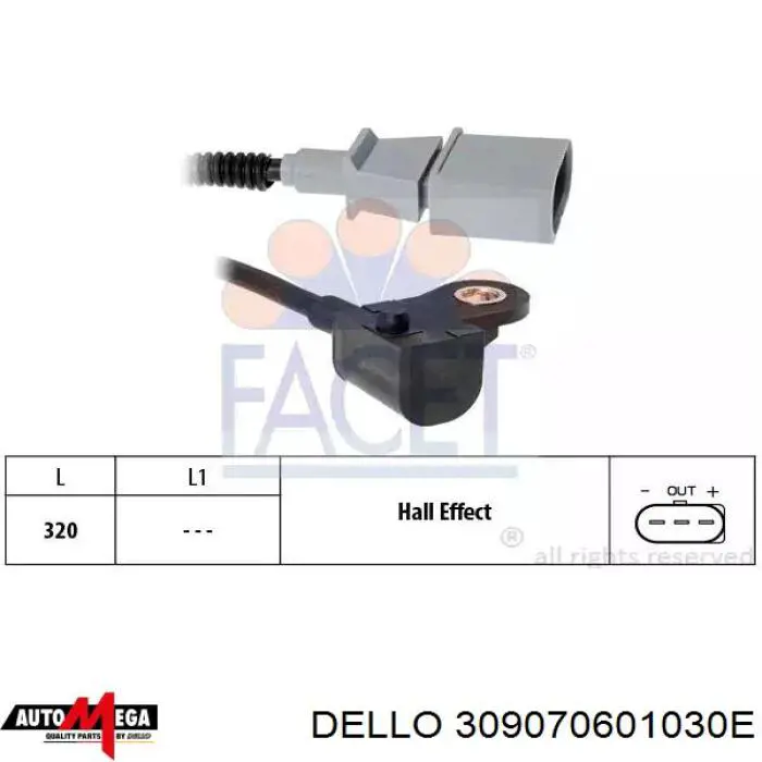 Sensor de posición del árbol de levas Seat Altea 5P1