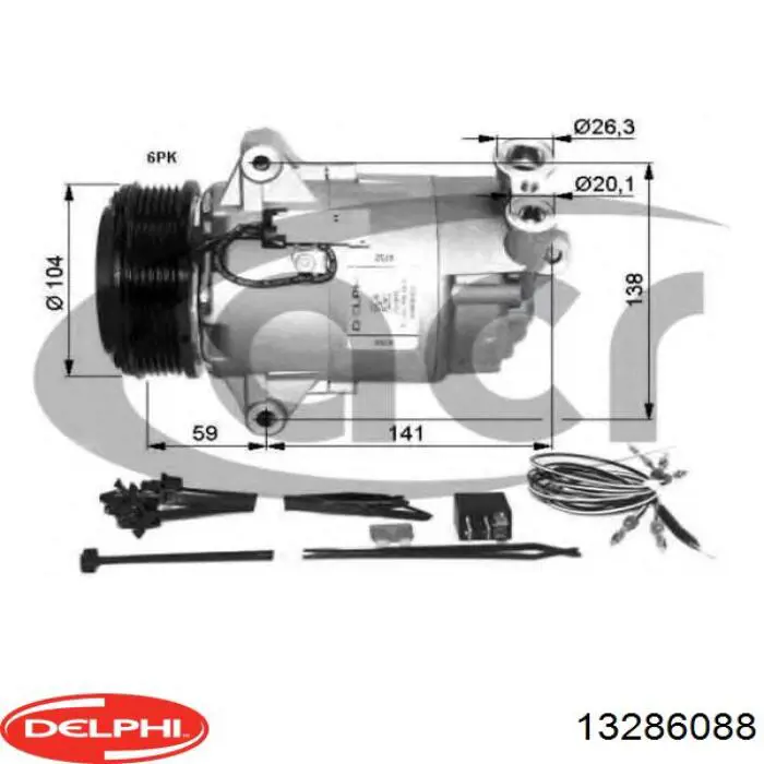 13286088 Delphi compresor de aire acondicionado