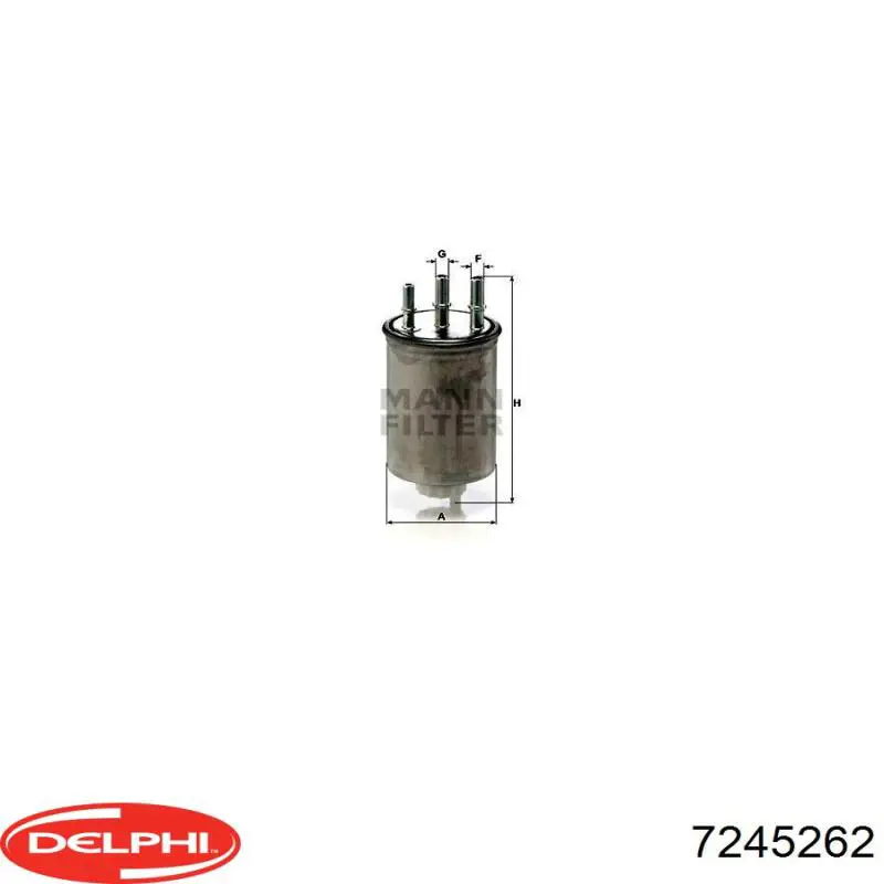 Filtro combustible DELPHI 7245262