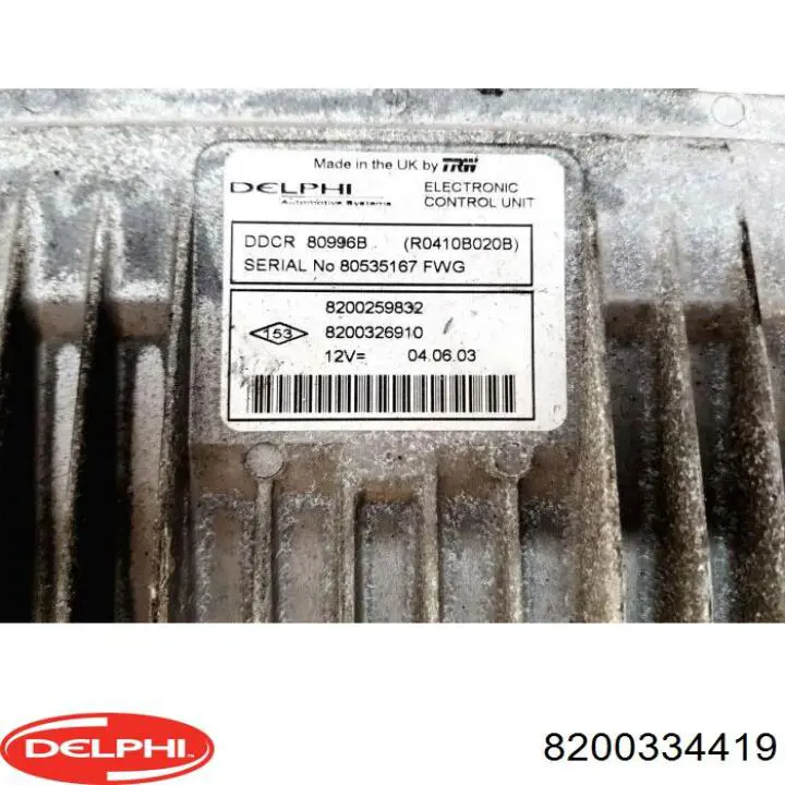 8200334419 Delphi centralina del motor / modulo de control del motor (ecu)