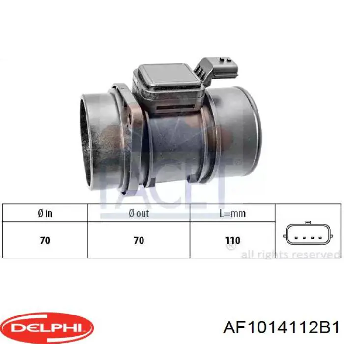 AF10141-12B1 Delphi medidor de masa de aire