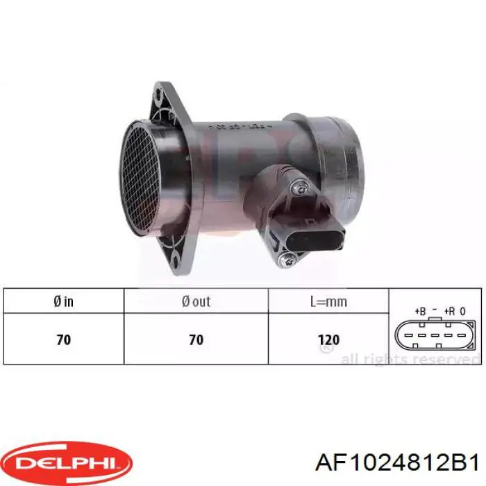 AF10248-12B1 Delphi sensor de flujo de aire/medidor de flujo (flujo de aire masibo)