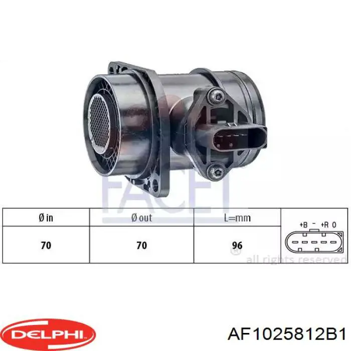 Sensor MAF Delphi AF1025812B1
