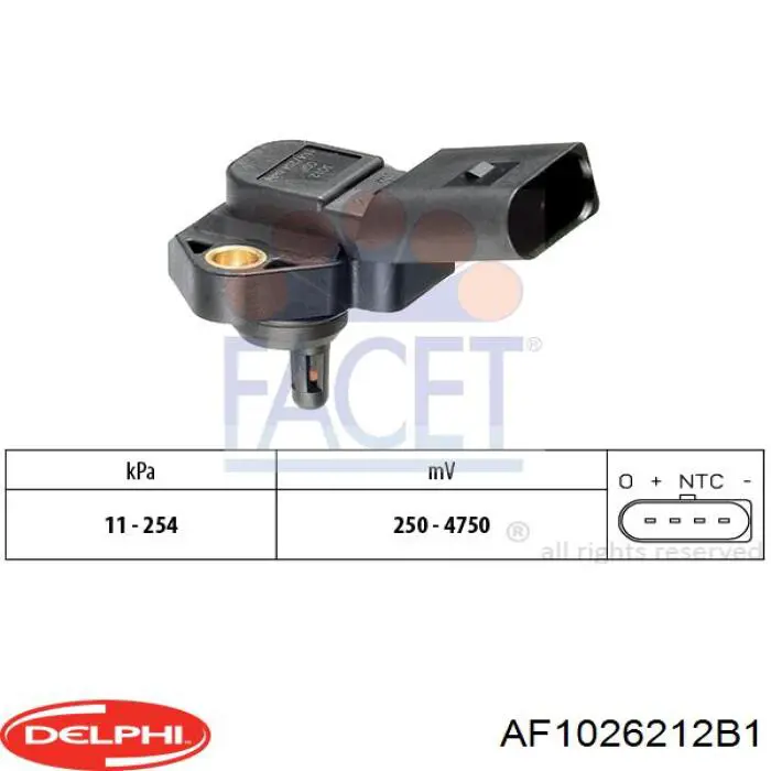 Medidor de flujo de aire Delphi AF1026212B1 precio, desde 72,96 EUR