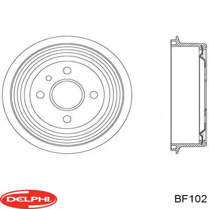 Comprar BF102 Delphi Tambor de freno trasero