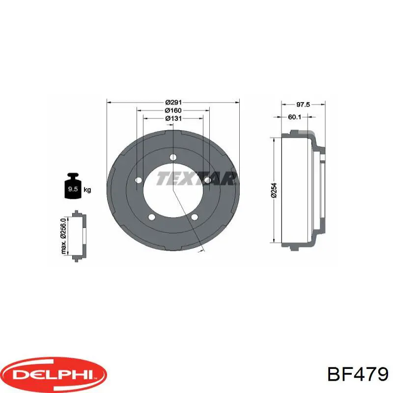 Comprar BF479 Delphi Tambor de freno trasero
