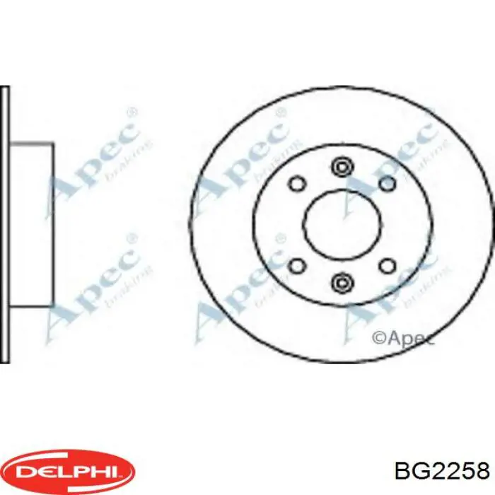 BG2258 Delphi disco de freno delantero