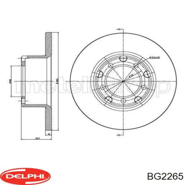 Comprar BG2265 Delphi Freno de disco delantero