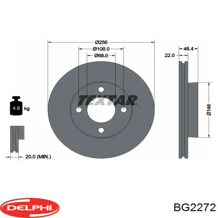 Frenos delanteros Delphi BG2272 precio, desde 36,97 EUR