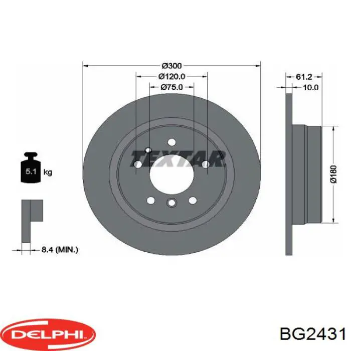 Disco de freno trasero BMW 5 E34