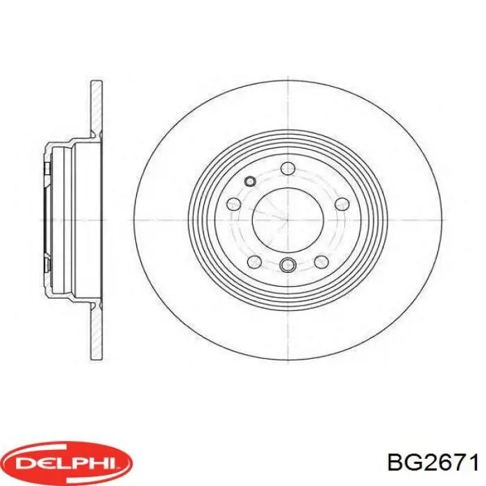 BG2671 Delphi disco de freno trasero