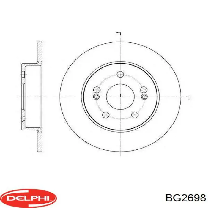 BG2698 Delphi disco de freno trasero