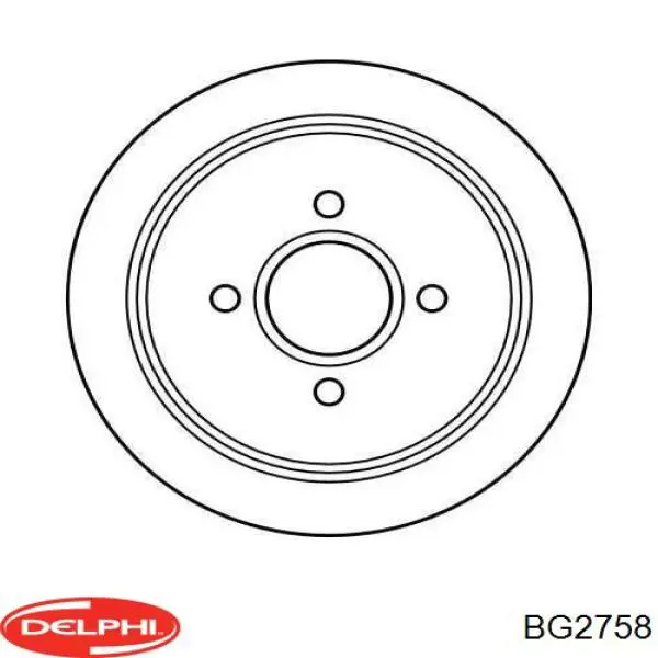 BG2758 Delphi disco de freno trasero