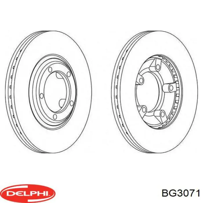 BG3071 Delphi freno de disco delantero