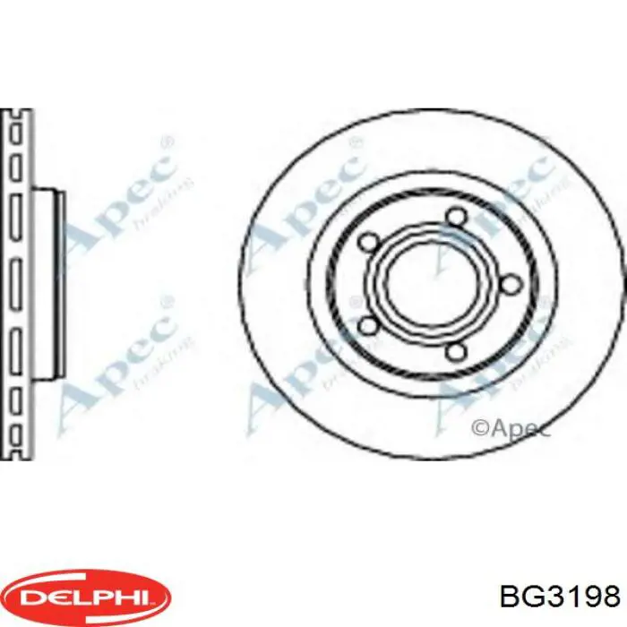 BG3198 Delphi freno de disco delantero