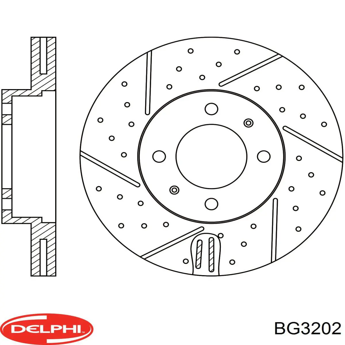 BG3202 Delphi freno de disco delantero