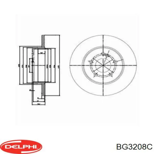 BG3208C Delphi freno de disco delantero