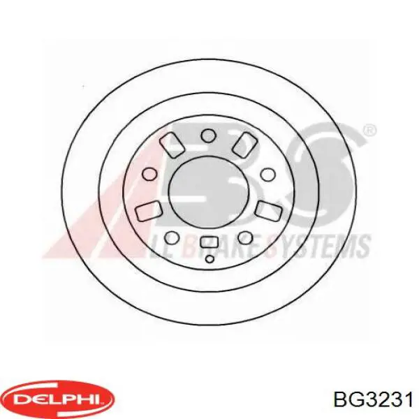 BG3231 Delphi disco de freno trasero