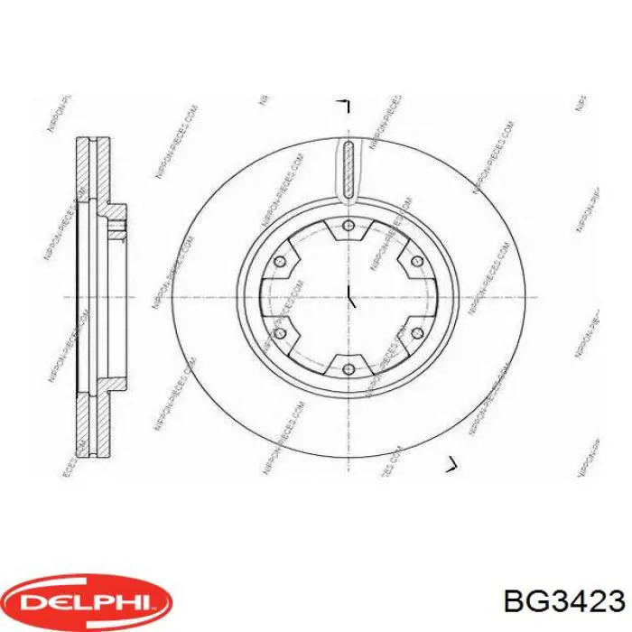 BG3423 Delphi disco de freno delantero