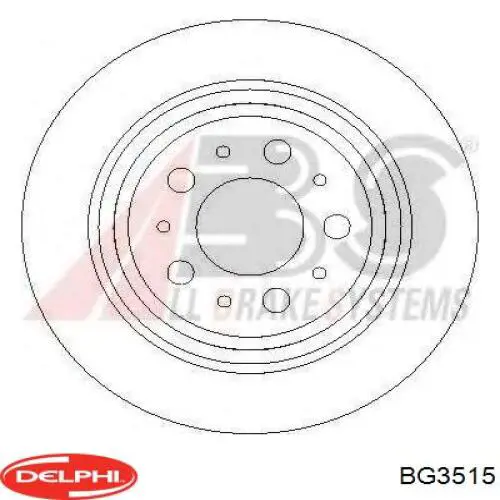 BG3515 Delphi disco de freno trasero