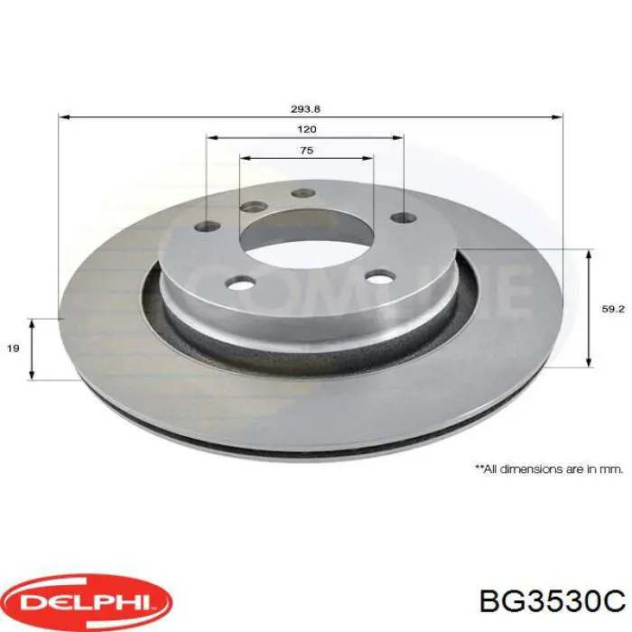 BG3530C Delphi disco de freno trasero