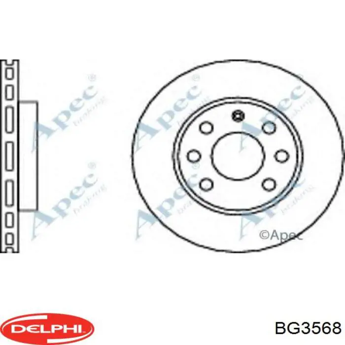 BG3568 Delphi disco de freno delantero