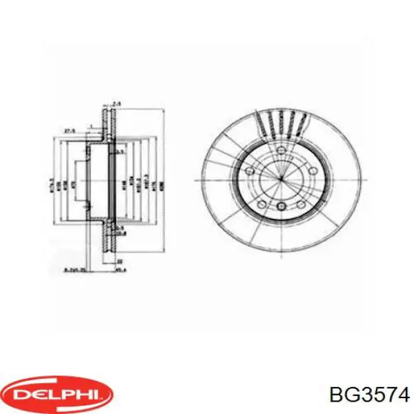 Frenos delanteros Delphi BG3574 precio, desde 31,28 EUR