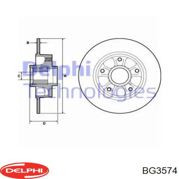 Comprar BG3574 Delphi Freno de disco delantero