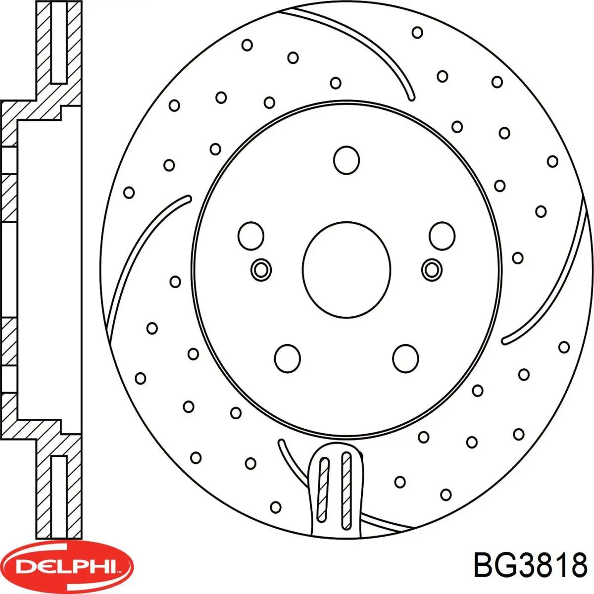 Comprar BG3818 Delphi Freno de disco delantero