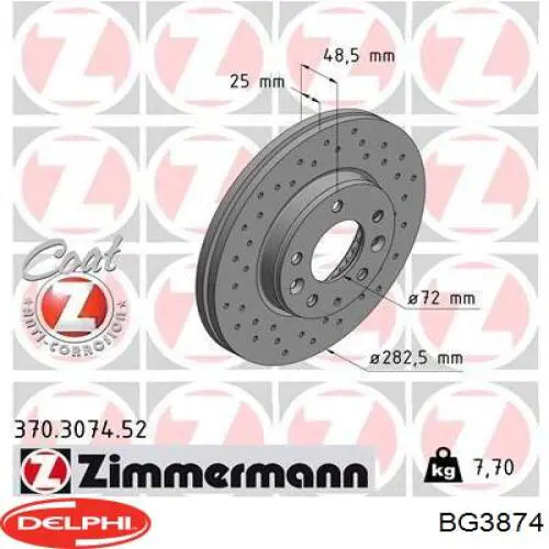 Freno de disco delantero Mazda 6 GY