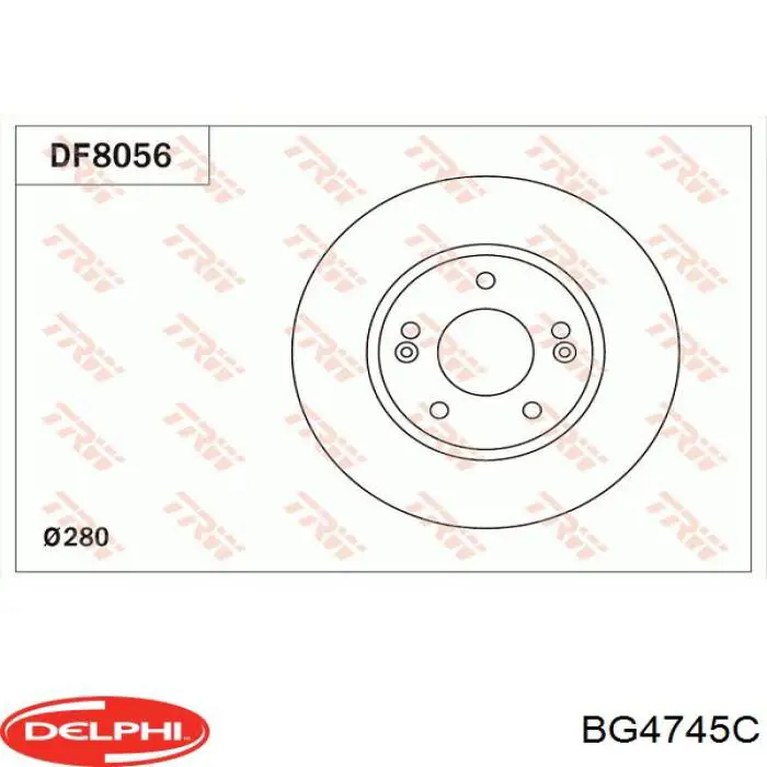 BG4745C Delphi disco de freno delantero