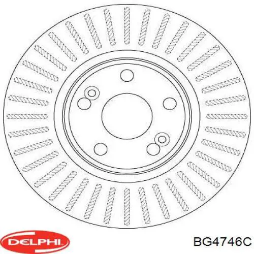 BG4746C Delphi freno de disco delantero