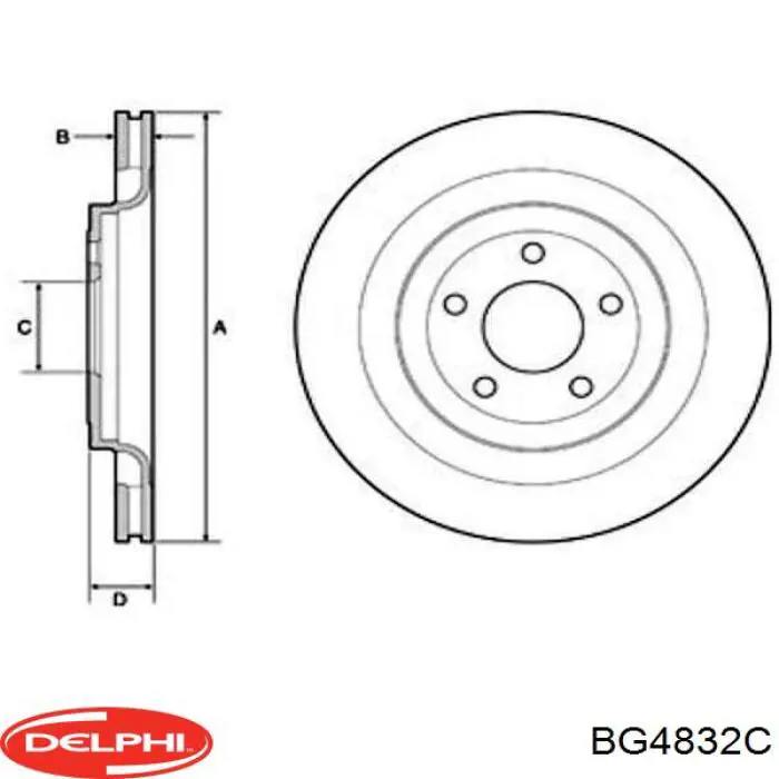 2080717 Ford disco de freno trasero